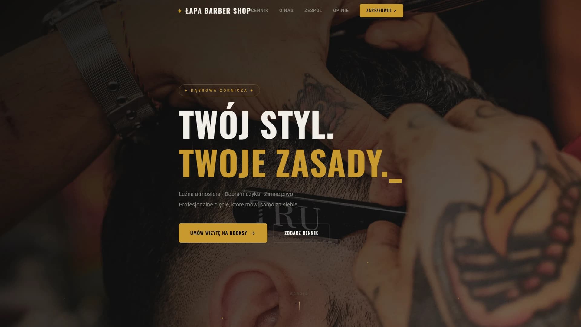 Łapa Barber Shop Desktop